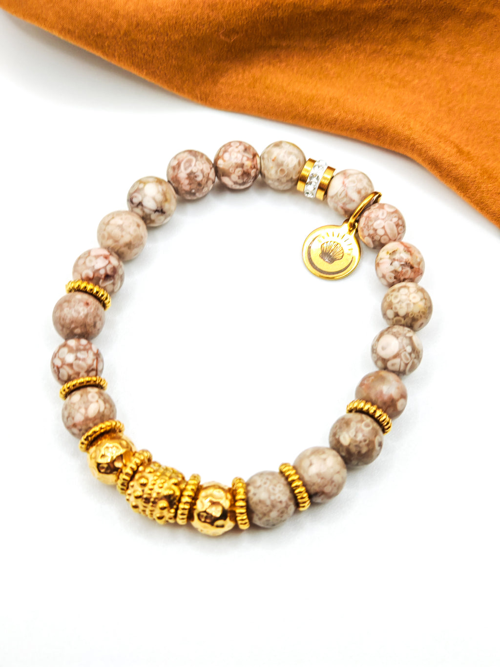 Bracelet NAHARA - kaki & beige