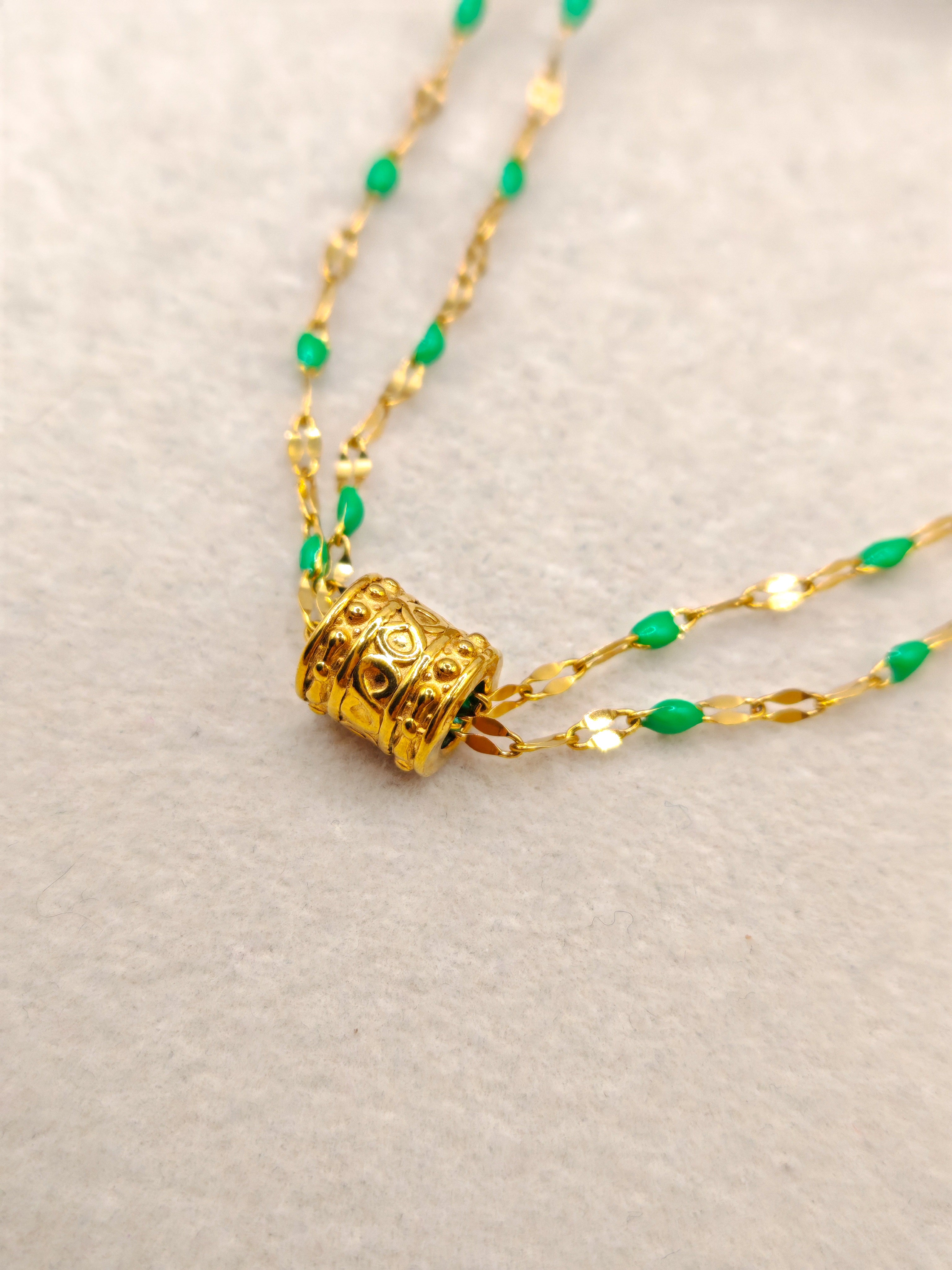 Colliers SUNSET -  indigo & green