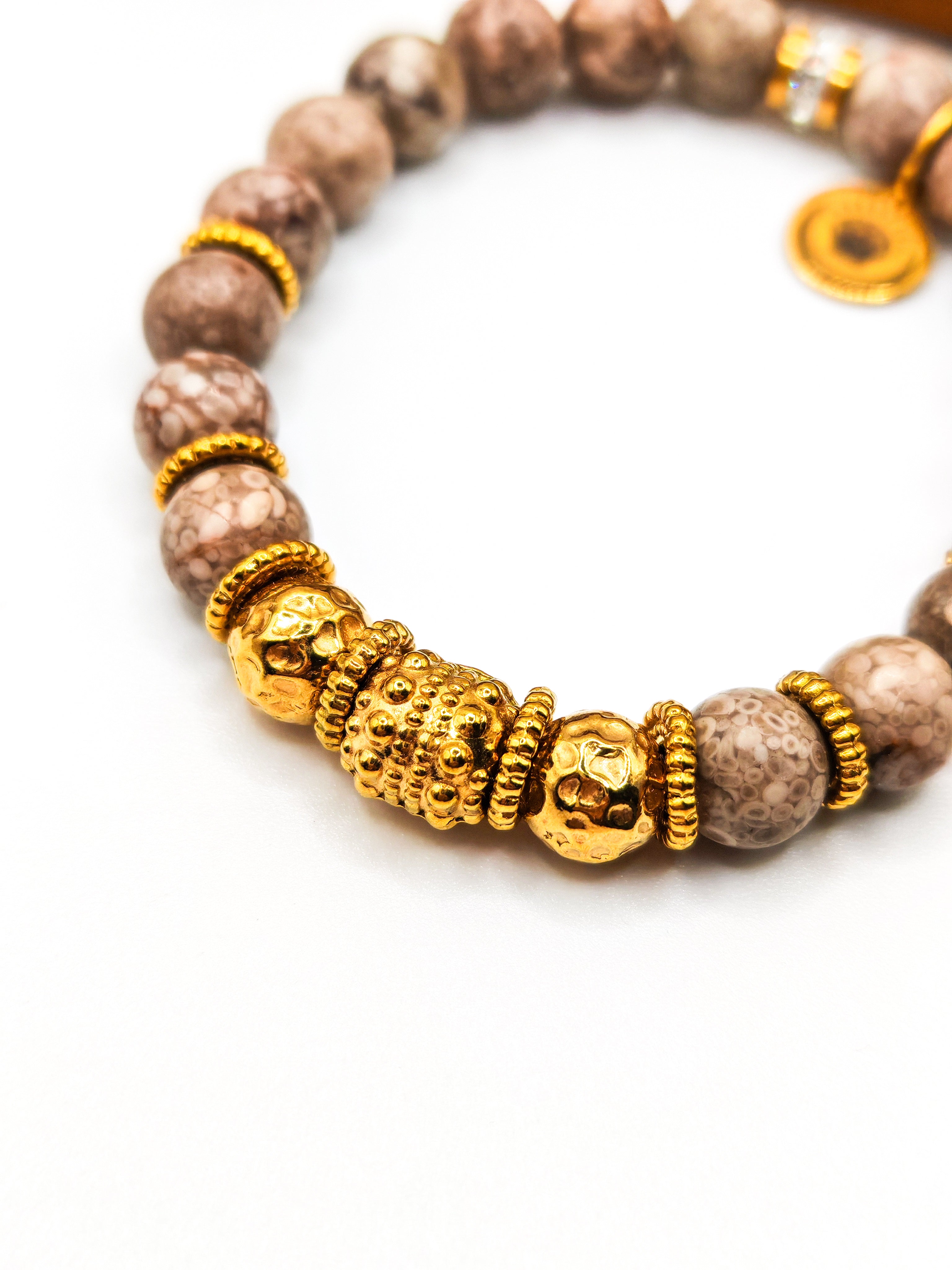 Bracelet NAHARA - kaki & beige