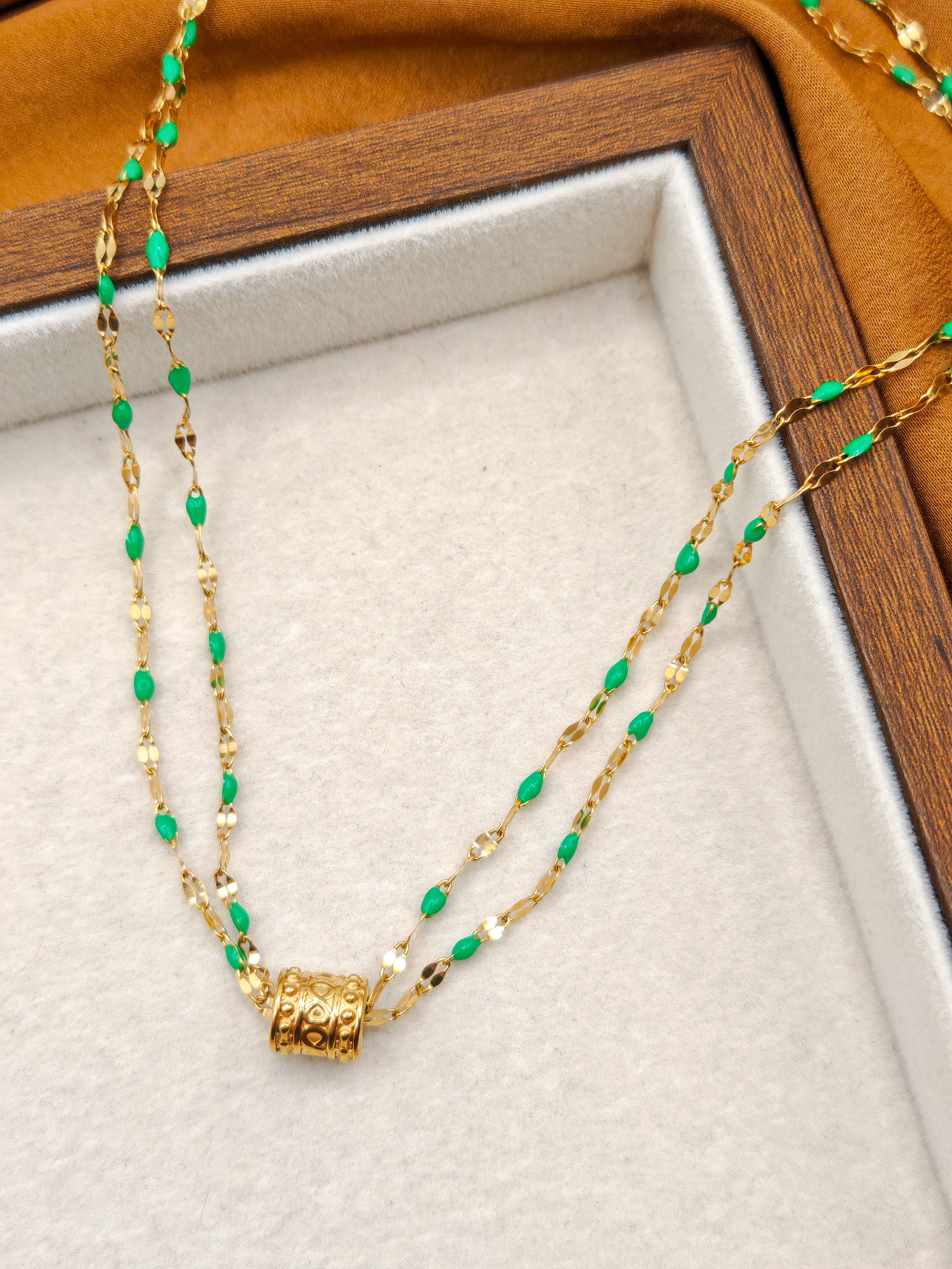 Colliers SUNSET -  indigo & green