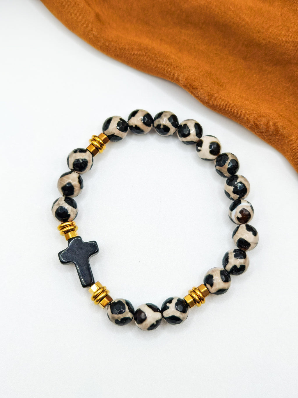Bracelets OBSIDIAN Cross -  dalmatia