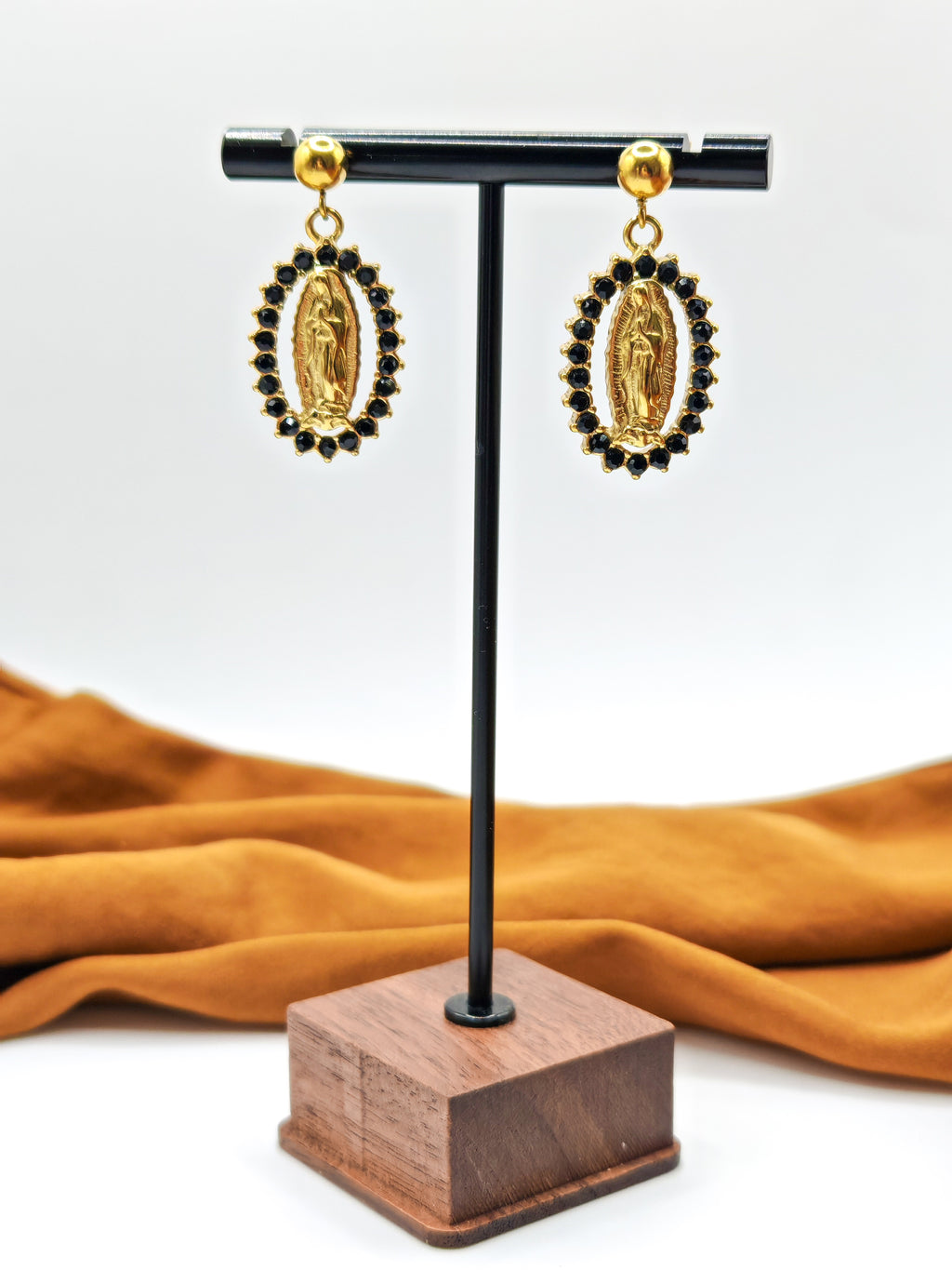 Boucles d'oreilles RADIANCE - black & fushia