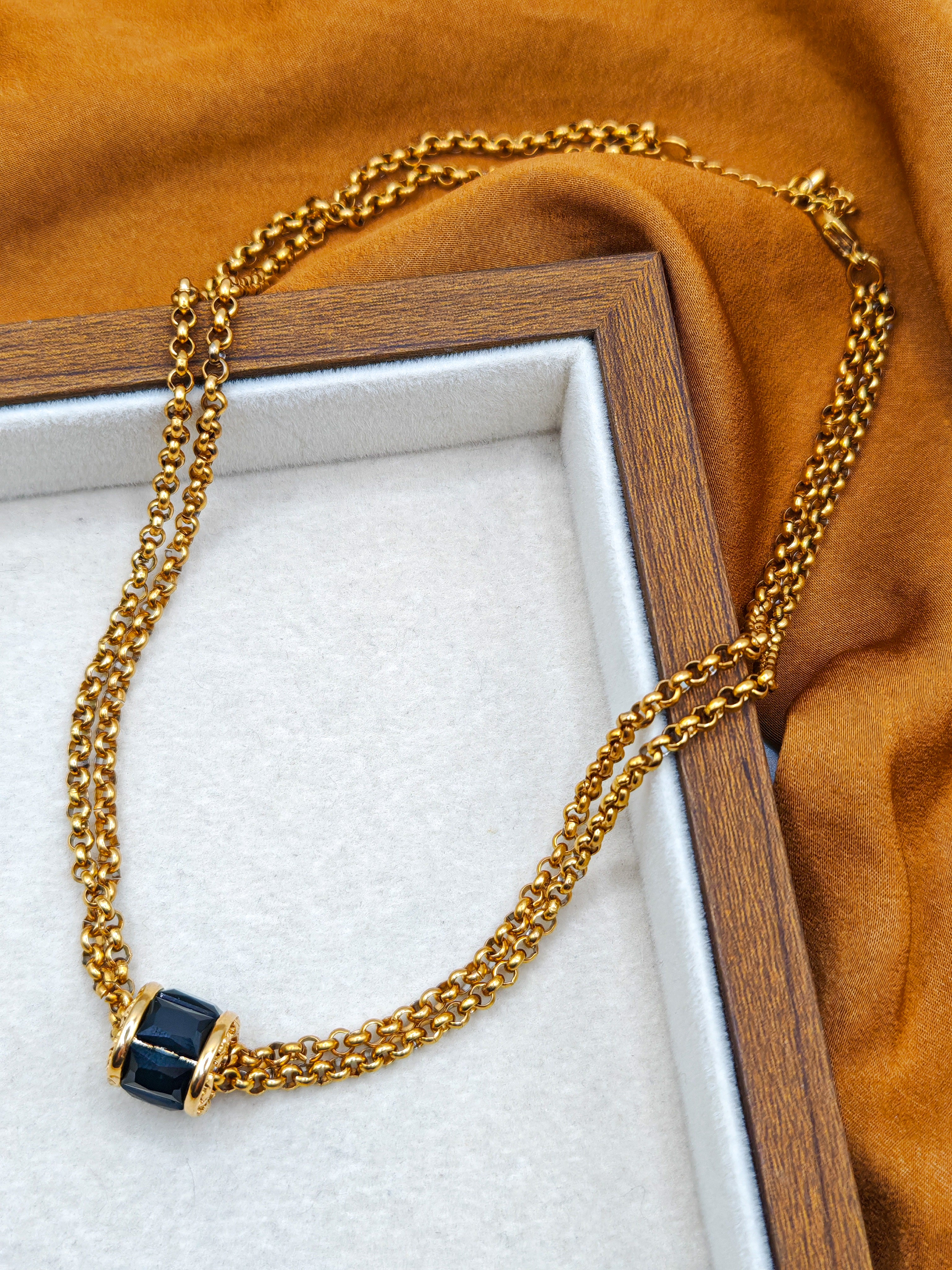 Collier Radiance - green & black