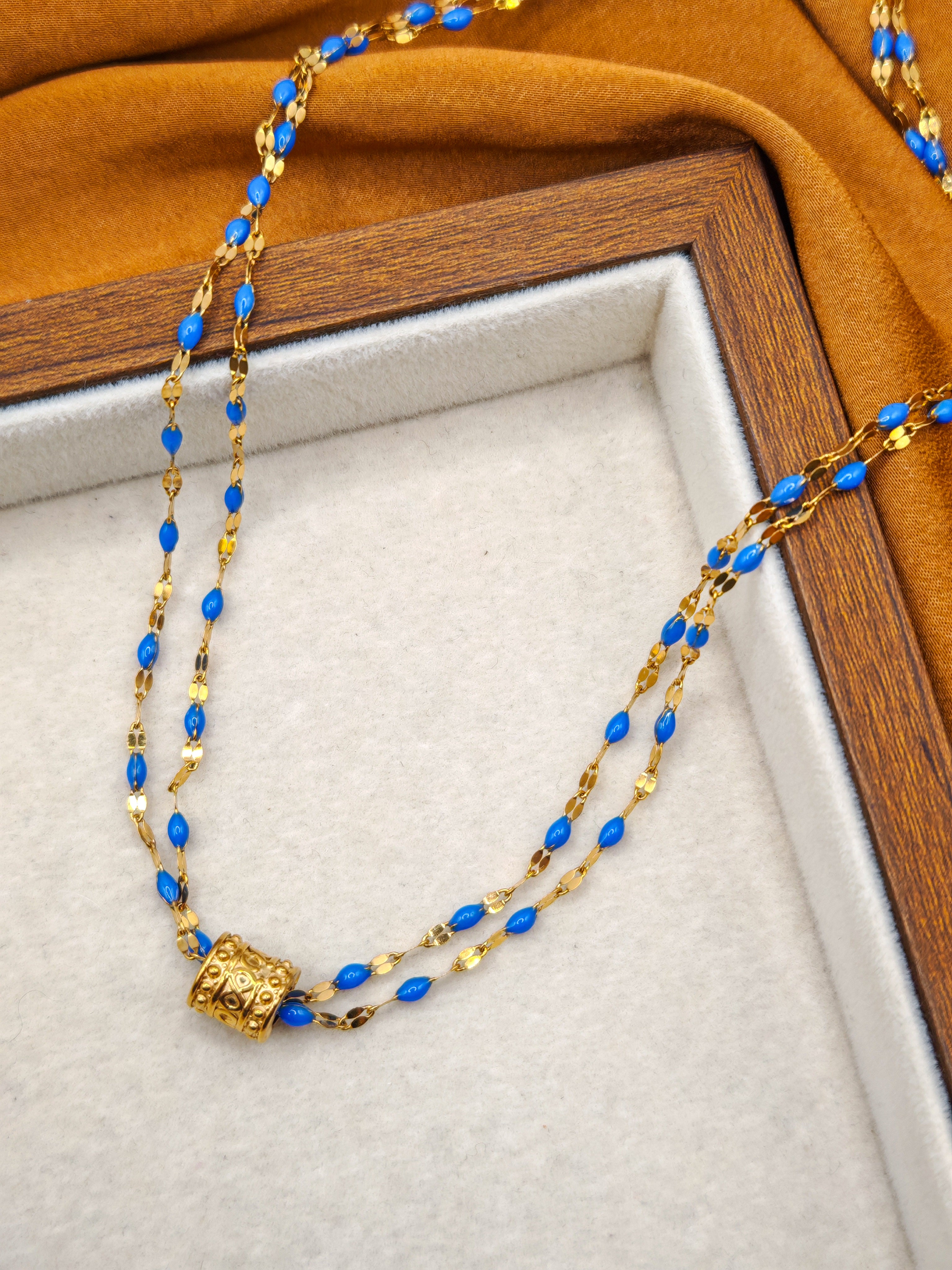 Colliers SUNSET -  indigo & green