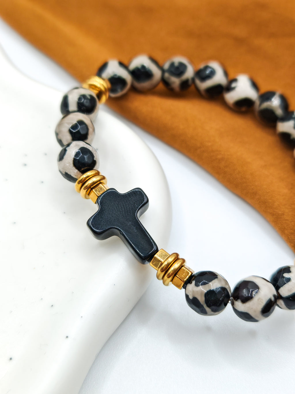 Bracelets OBSIDIAN Cross -  dalmatia
