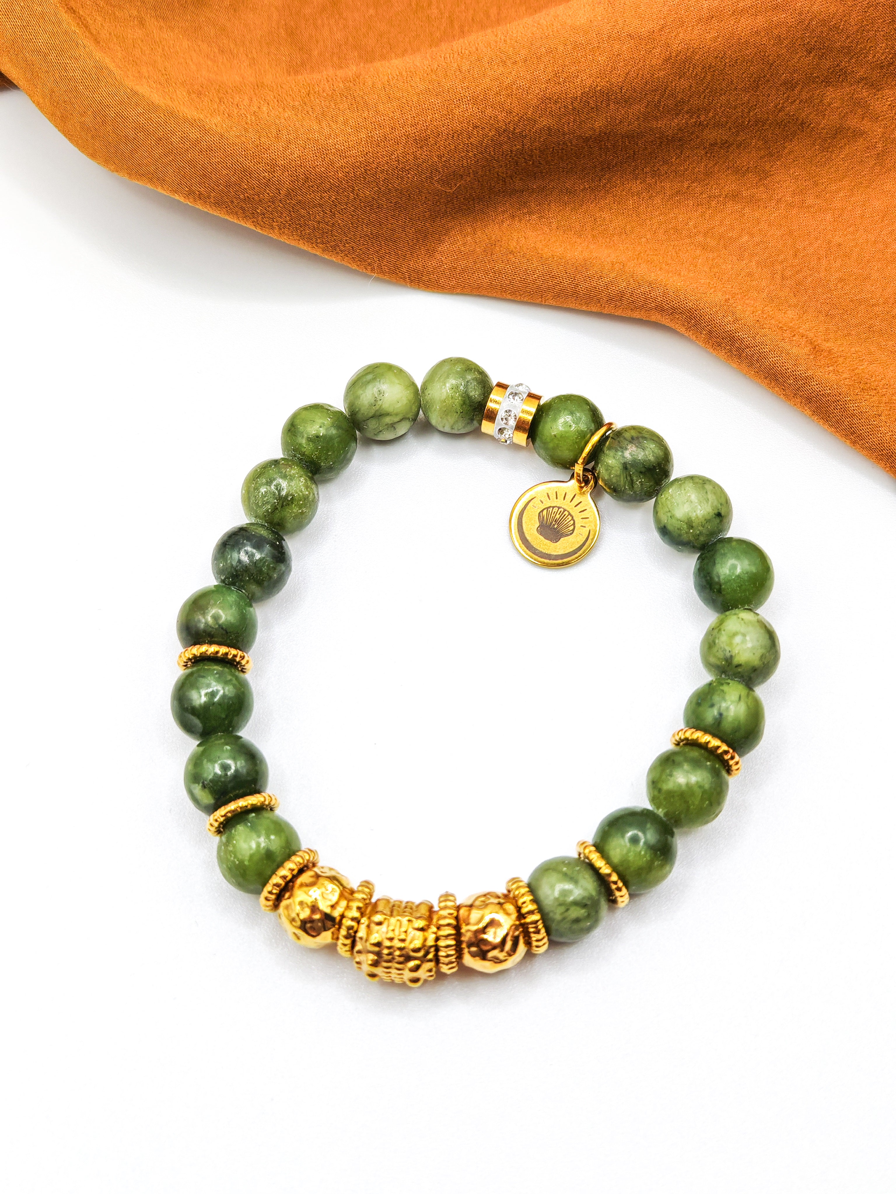 Bracelet NAHARA - kaki & beige