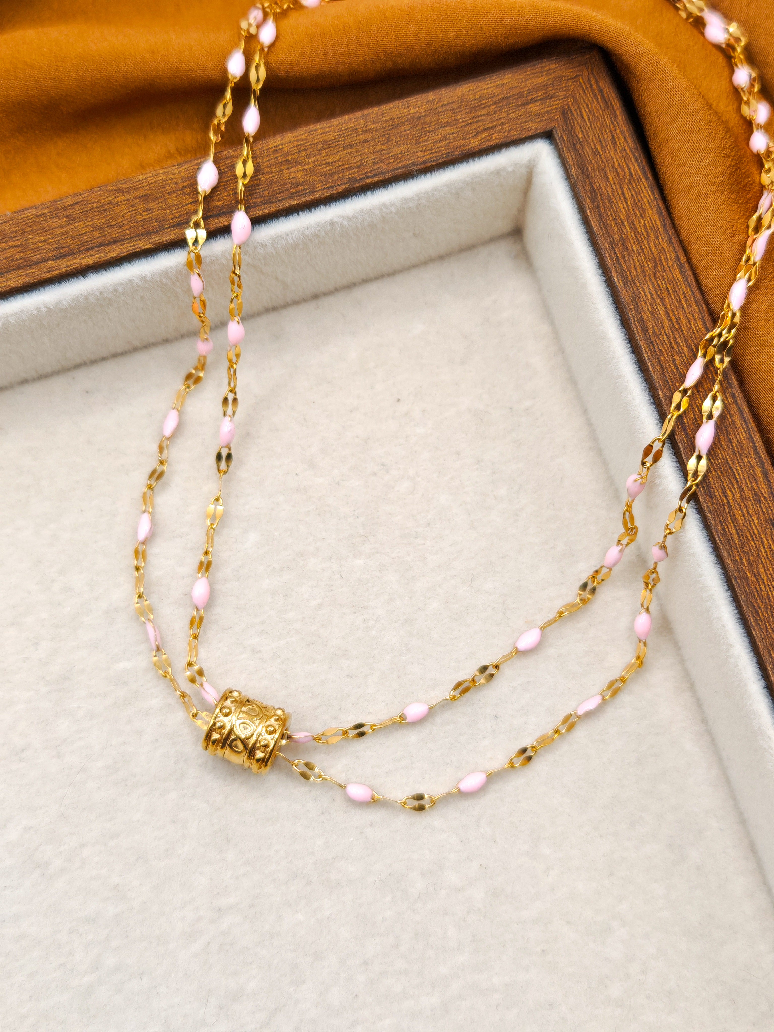 Colliers SUNSET -  baby pink & fushia & purlpe