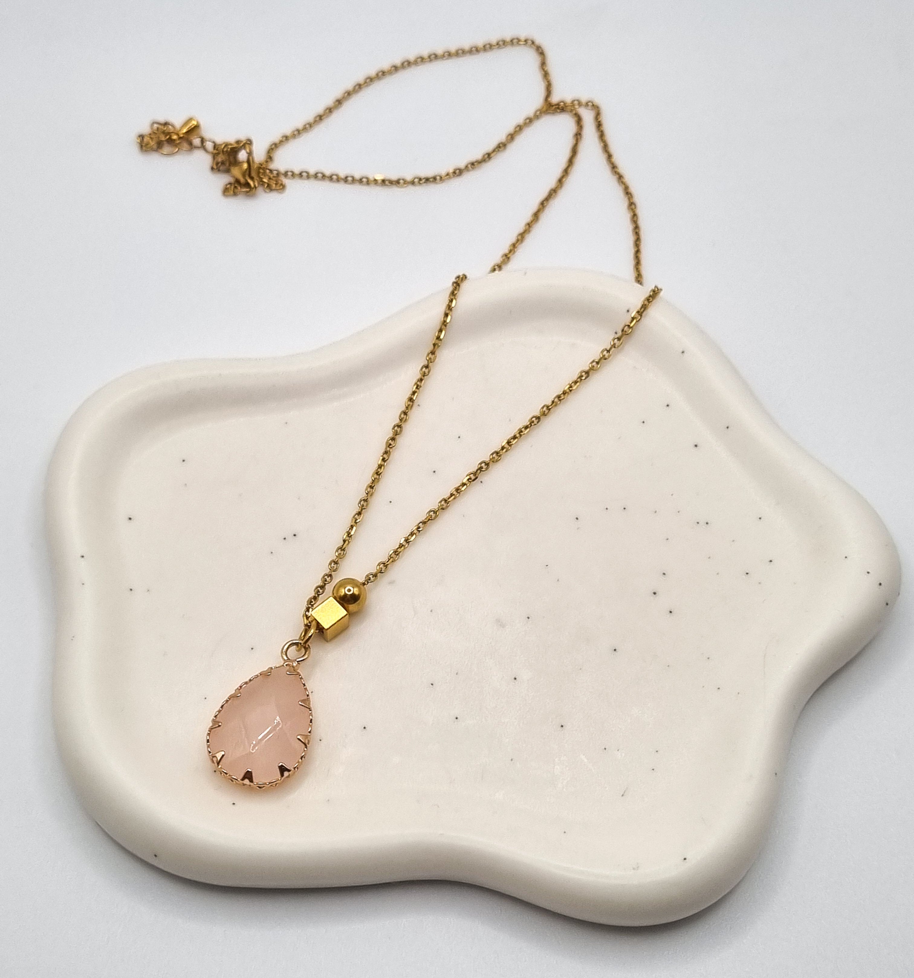 Collier quartz rose