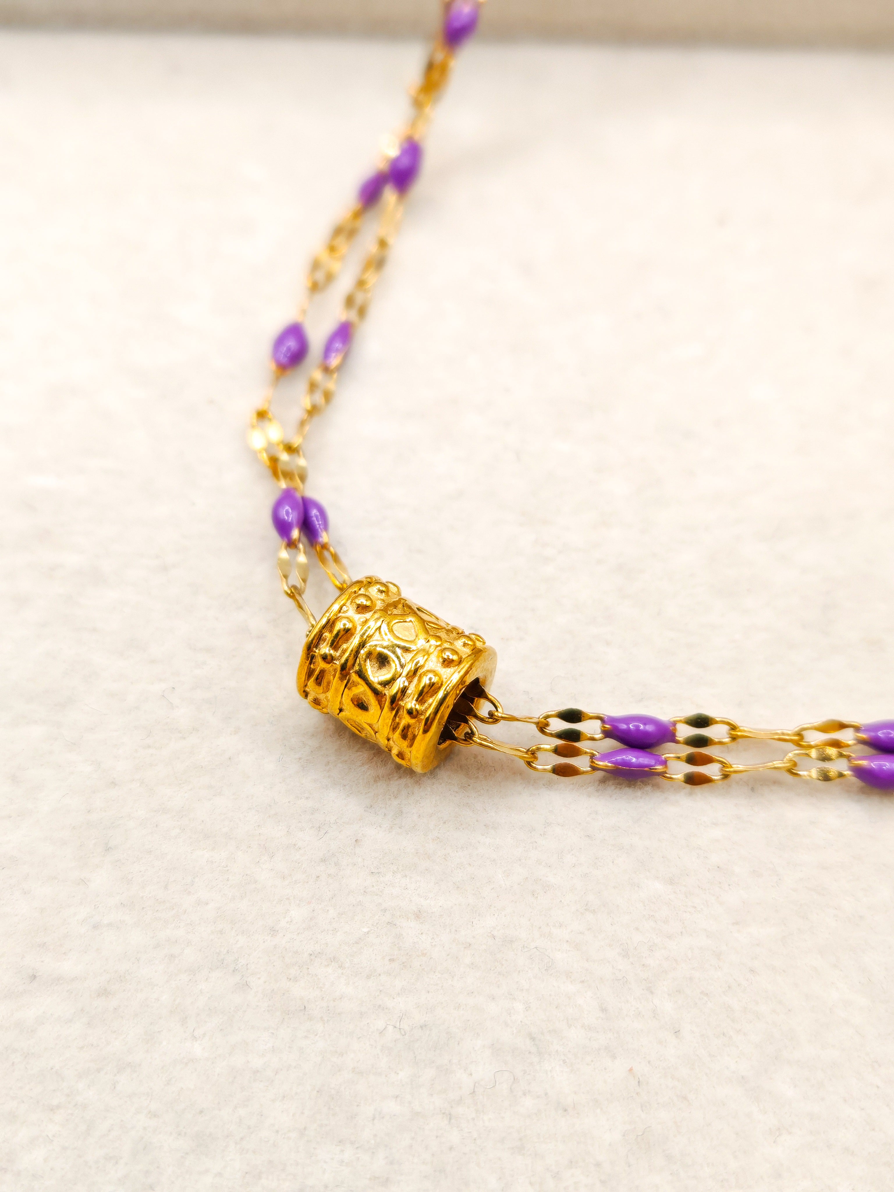 Colliers SUNSET -  baby pink & fushia & purlpe