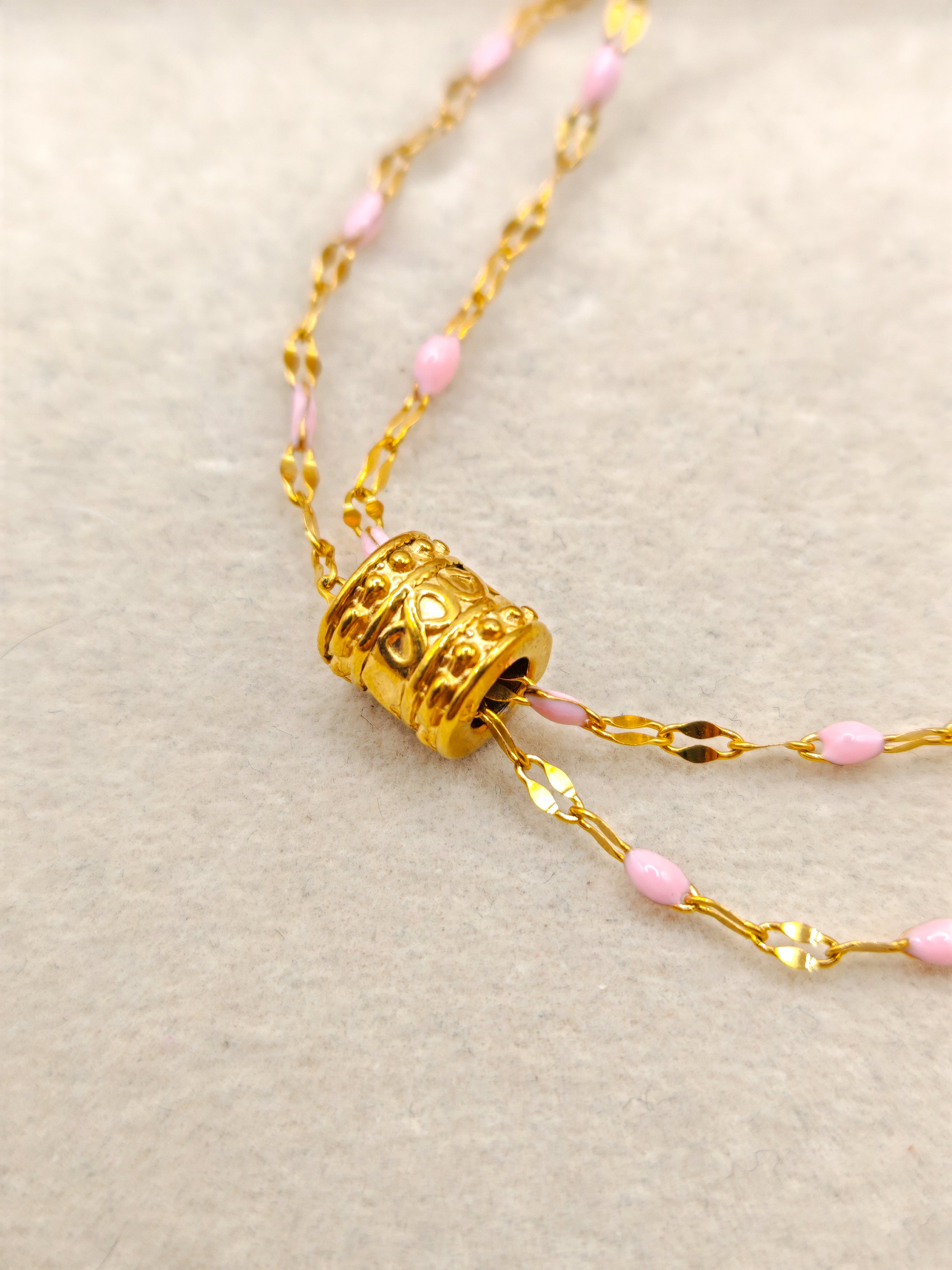 Colliers SUNSET -  baby pink & fushia & purlpe