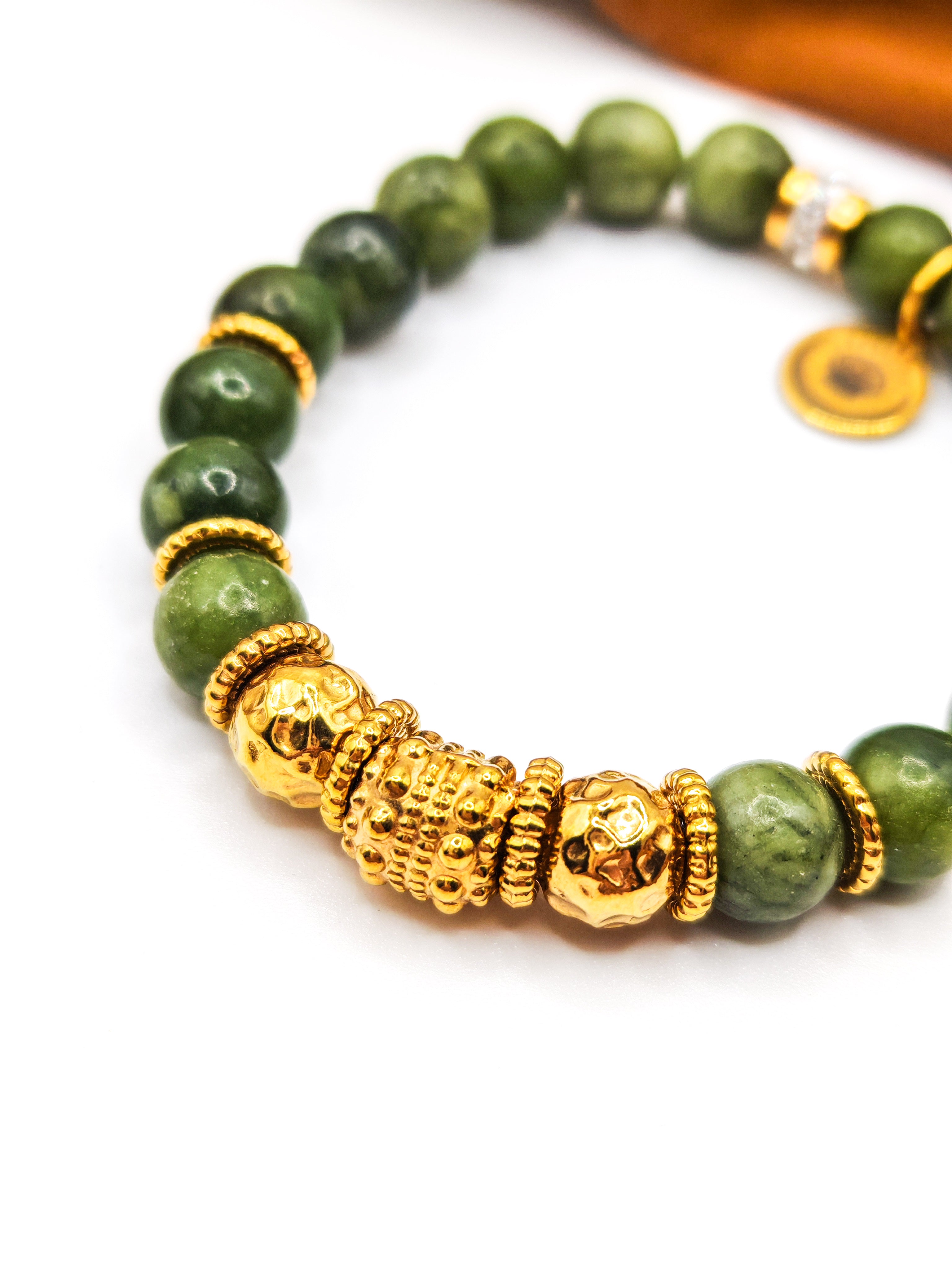 Bracelet NAHARA - kaki & beige