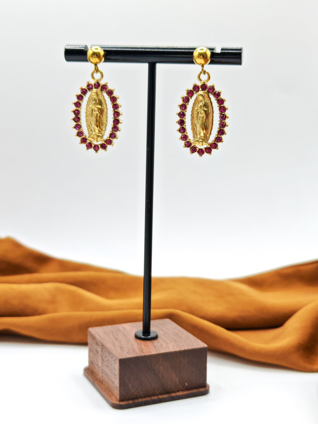 Boucles d'oreilles RADIANCE - black & fushia