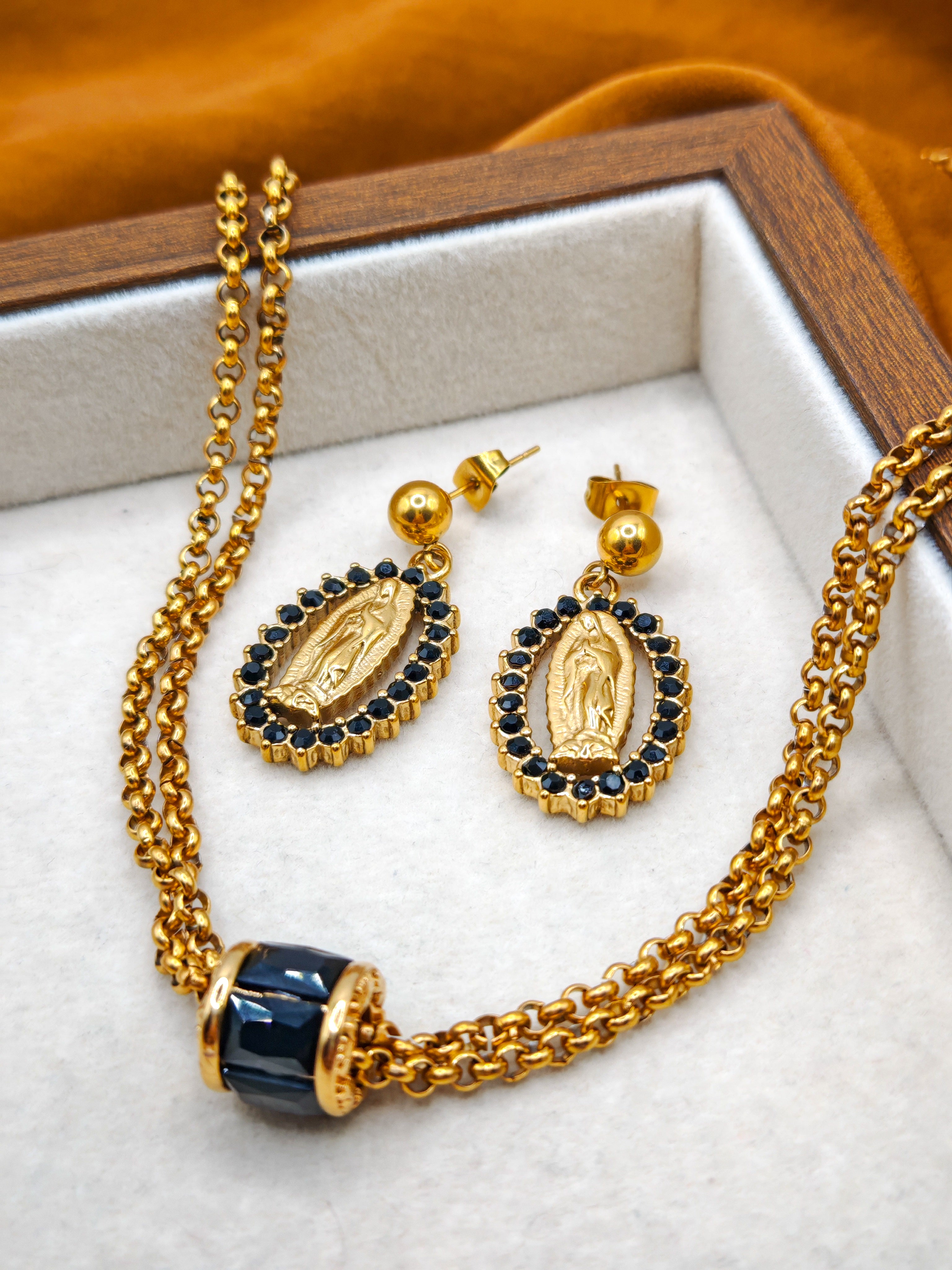 Collier Radiance - green & black